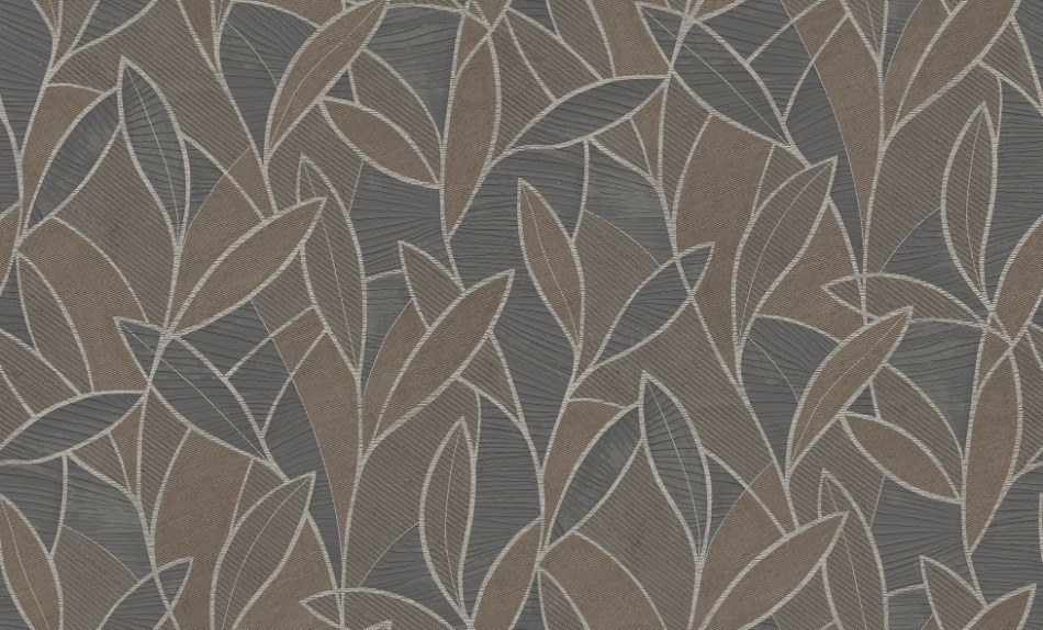 behang bladeren taupe grijs AL26234 s1 1