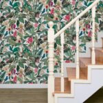 behang bloemen vogels bladeren 81686 s1