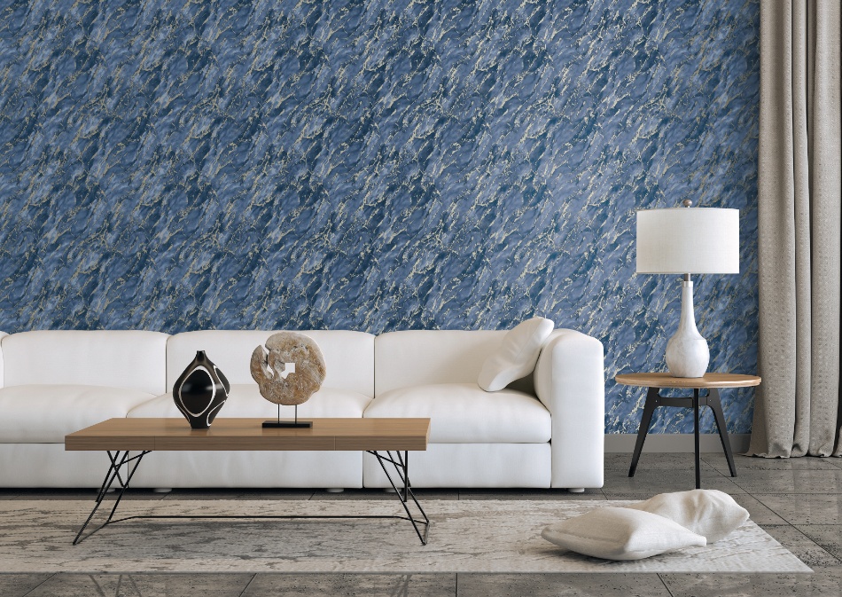 behang marmer blauw goud G68093 s1