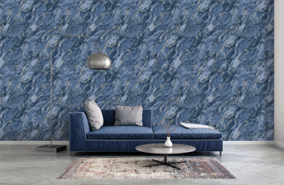 behang marmer blauw goud G68093 s2