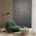 behang metallic antraciet zwart structuur 35130 s1