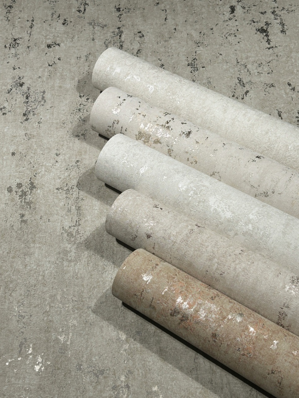 behang metallic beton structuur 35124 s4