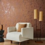 behang metallic beton structuur 35163 s1