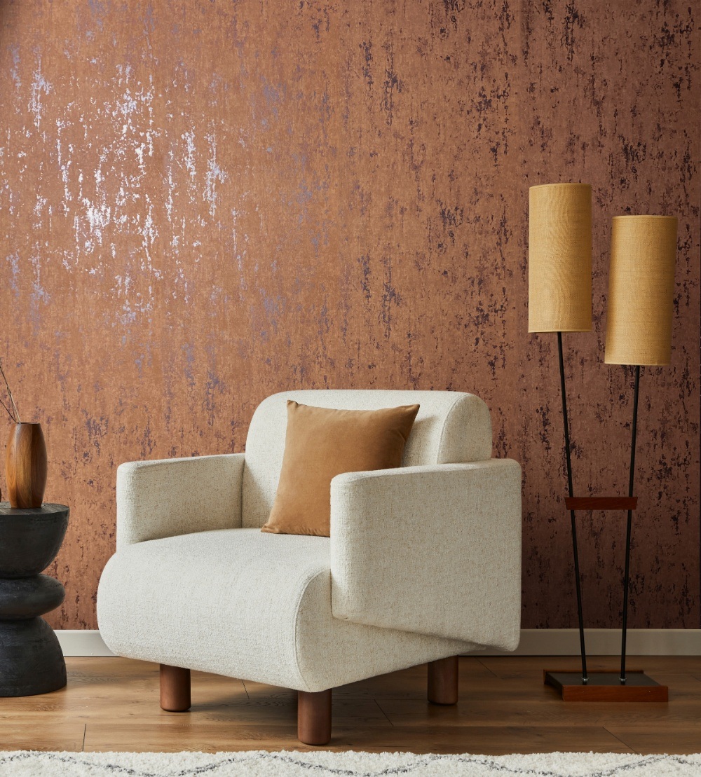 behang metallic beton structuur 35163 s1