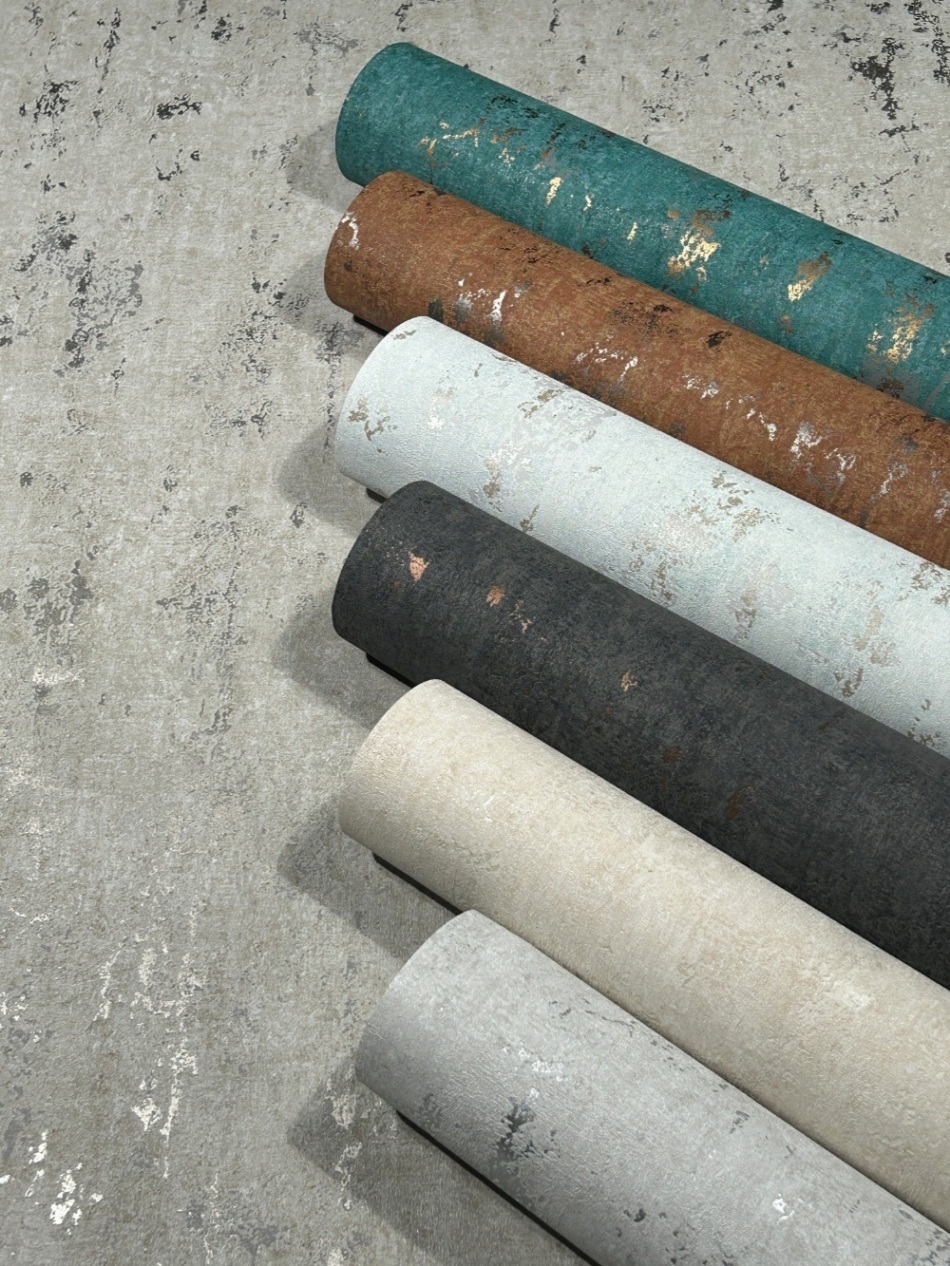 behang metallic beton structuur 35164 s6