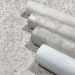 behang metallic grijs roze structuur 34274 s4
