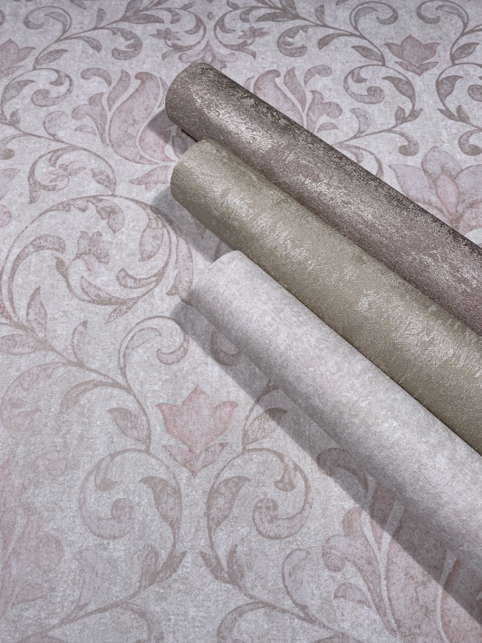 behang metallic zand beige structuur 35133 s5