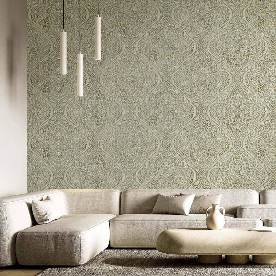 behang ornamenten etnisch houtsnijwerk 42217 s1
