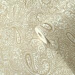 behang paisley bloemen goud wit 11301 s1