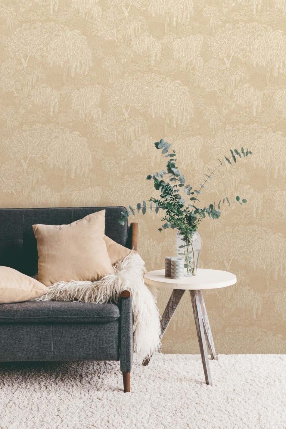 behang ton sur ton bomen beige AL26261 s1