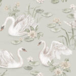 borastapeter newbie wallpaper ii lily swan 6925 behang 2
