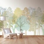 fotobehang bomen bos abstract AND28291 s1