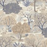 behang beige blauw bomen AL26250 s2