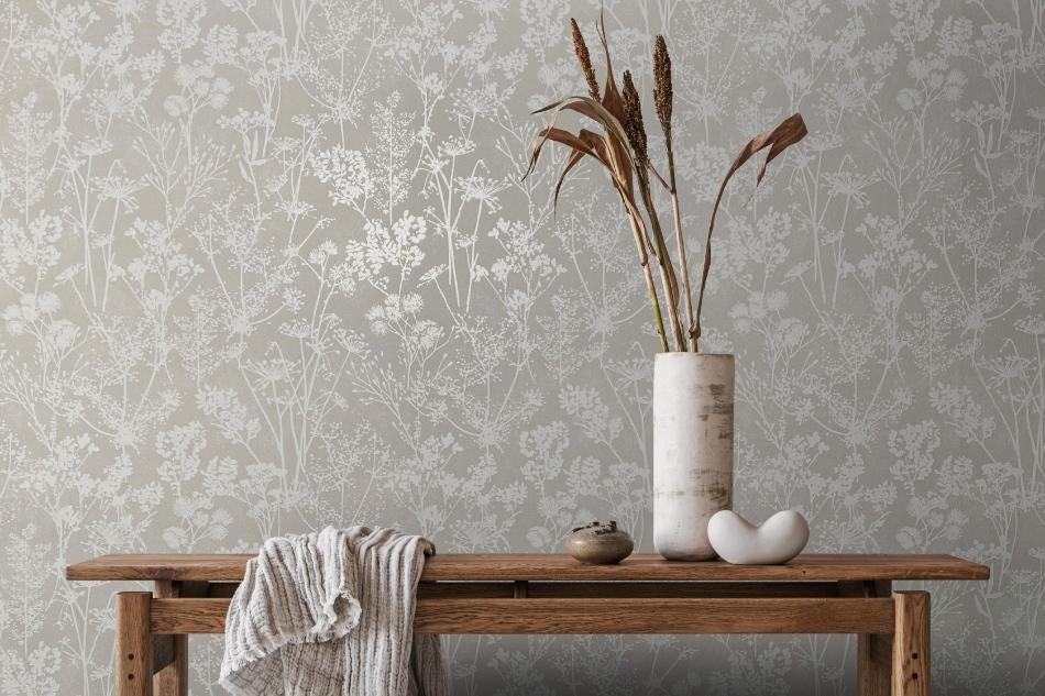 behang berenklauw bloemen bladeren 82464 s1