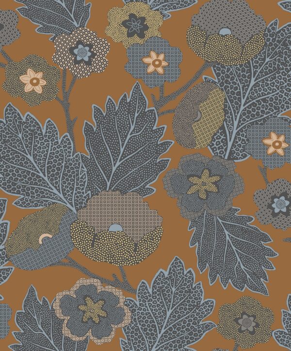 behang bladeren bloemen grafisch AN28272