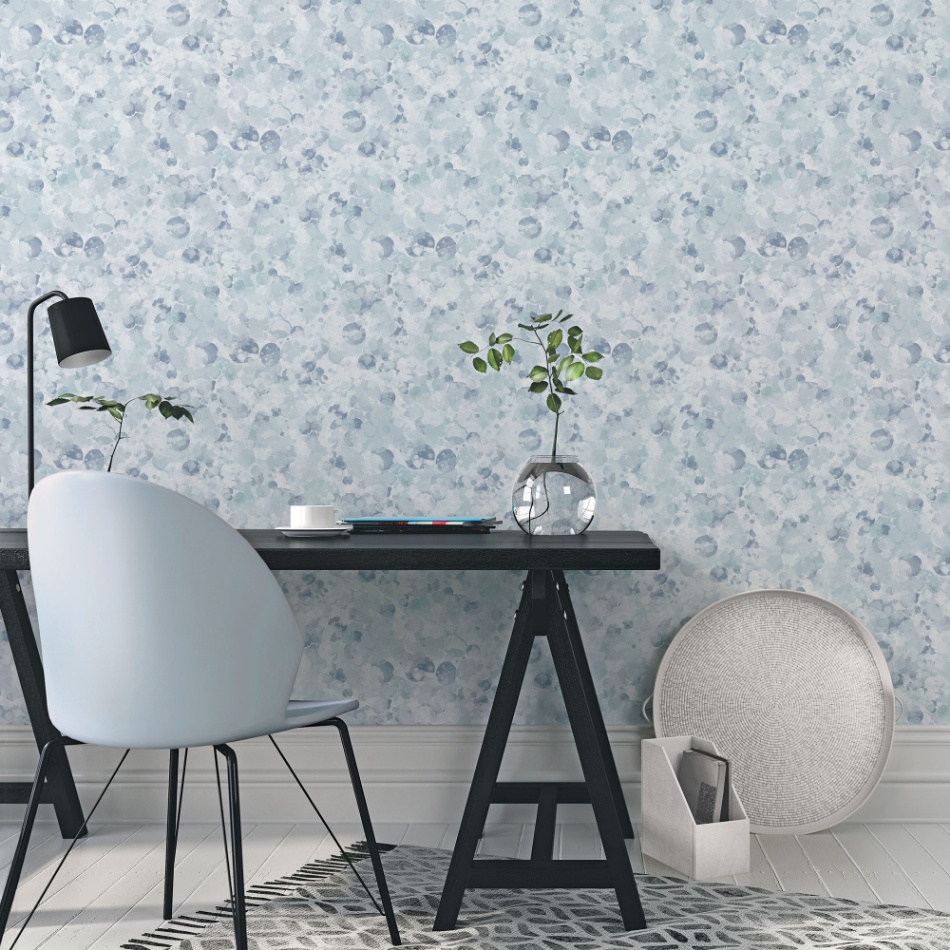 behang blauw watercolor cirkels G78236 s1