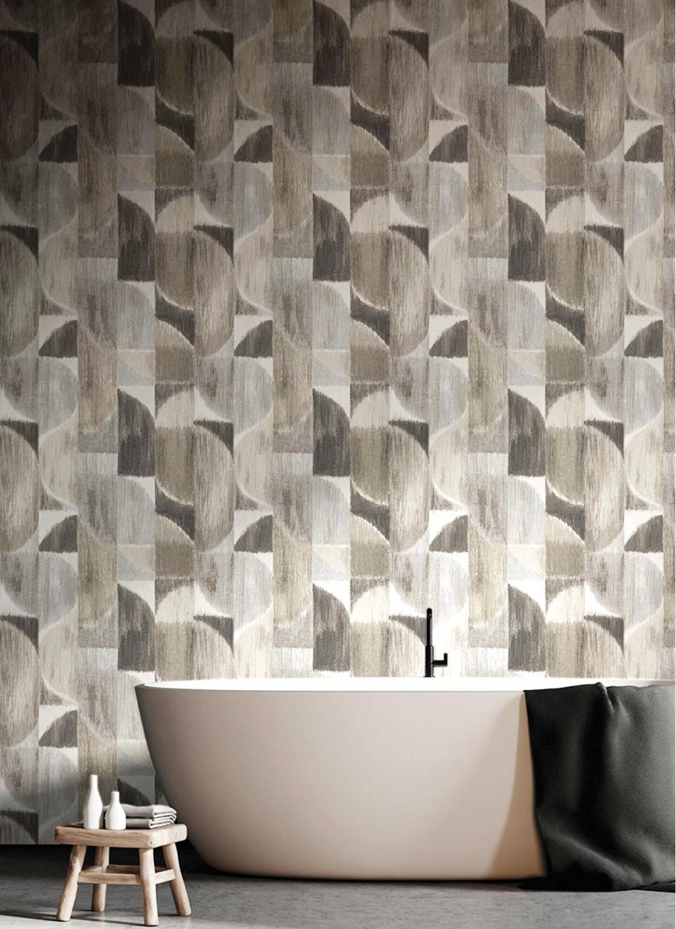 behang halve cirkels abstract grijs 27529 s1