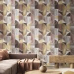 behang halve cirkels abstract paars 27528 s1