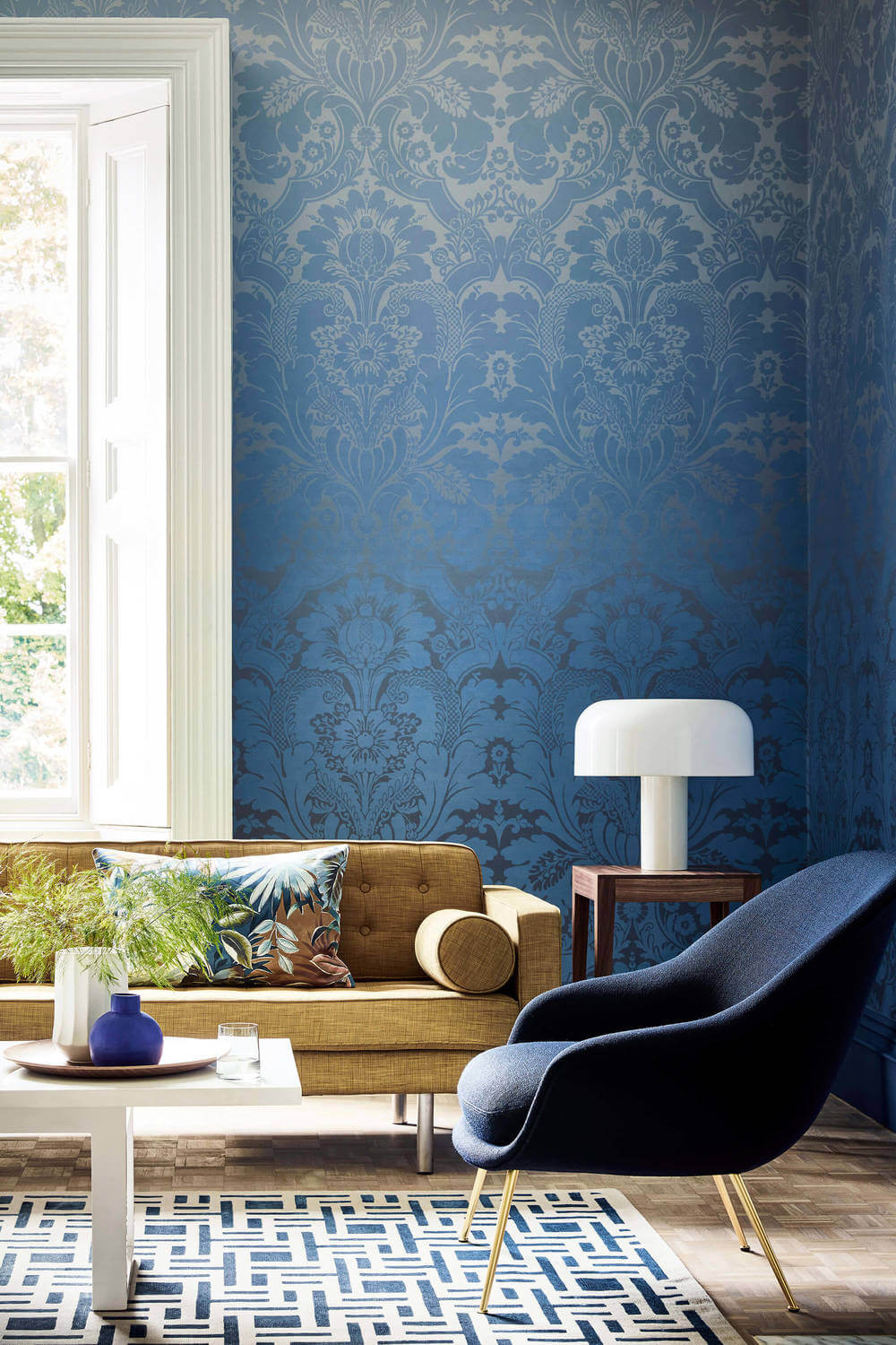 behang little greene london wallpapers v st james park cobalt fade 1 1