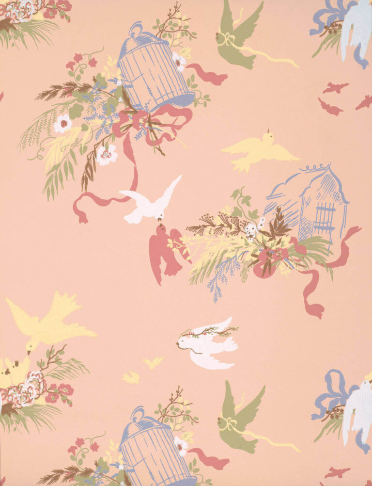behang little greene national trust papers iii volieres confetti 1