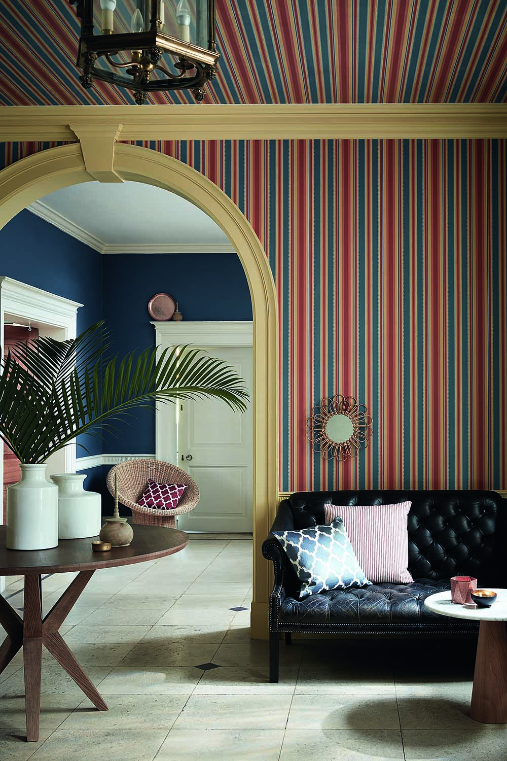 Behang Little Greene Painted Papers Colonial Stripe 1840 Morocco