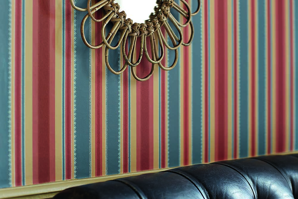 Behang Little Greene Painted Papers Colonial Stripe 1840 Morocco