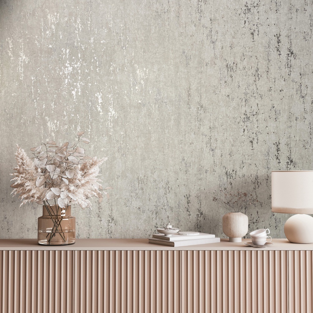 behang metallic beton structuur 35123 s1