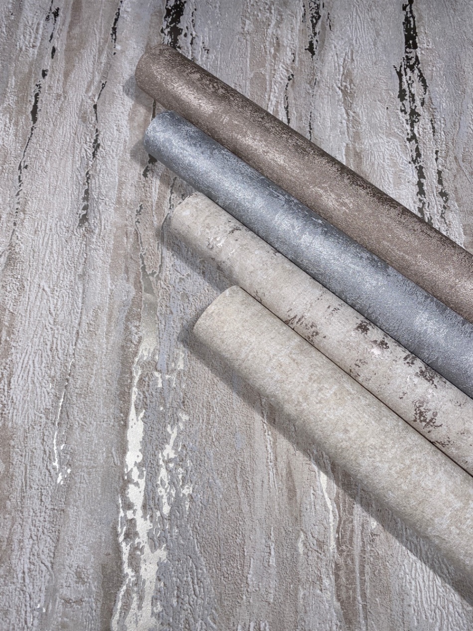 behang metallic beton structuur 35125 s6