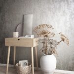behang metallic grijs roze structuur 34274 s1