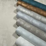 behang metallic zalm roze structuur 35128 s6