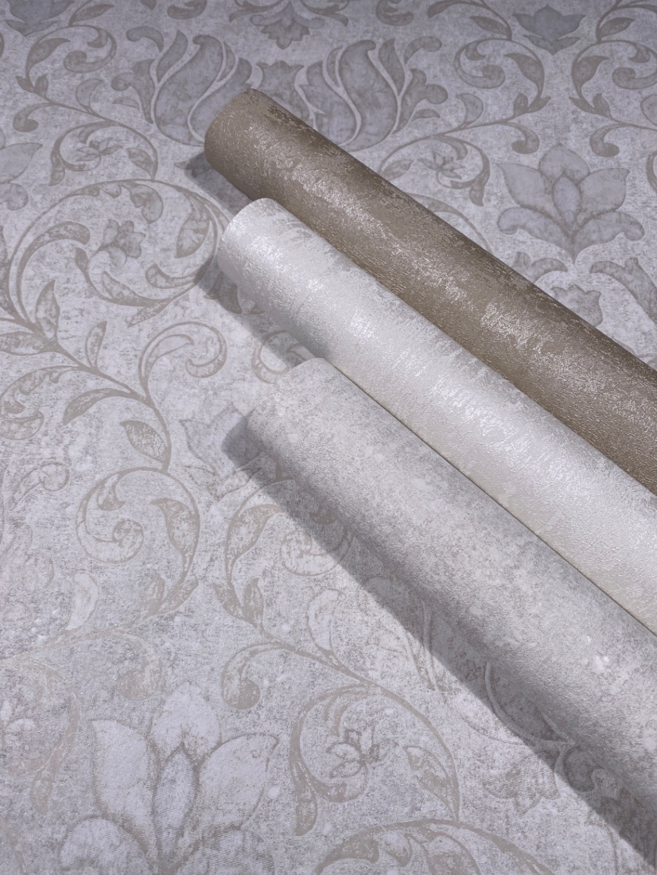 behang metallic zand beige structuur 35133 s4
