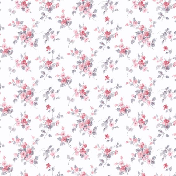 behang roze rode bloemetjes PF38102