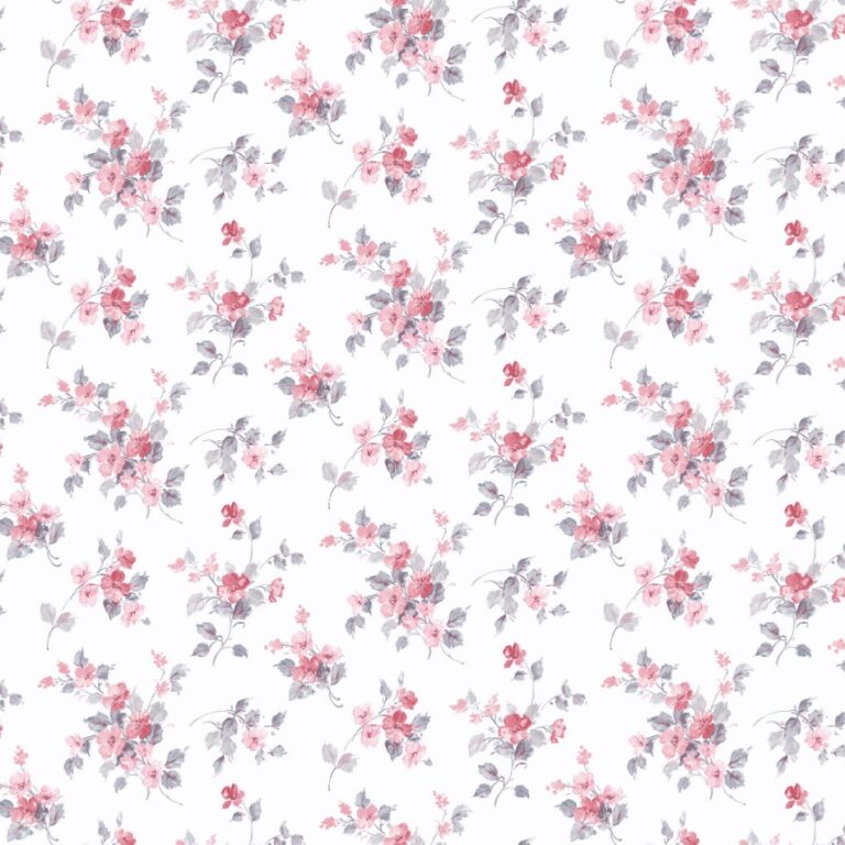 behang roze rode bloemetjes PF38102