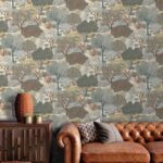 behang vergrijsd groen beige blauw bomen AL26251 s1